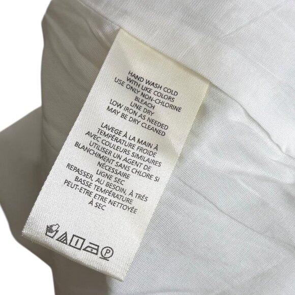 Jo Faulkner x Maeve Asymmetric Floral Midi Shirt Dress White 3X Lagom Lagenlook - Picture 6 of 8